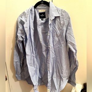 American Eagle stripped prep fit button down.